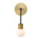 Z-Lite Neutra 1 Light Wall Sconce, Matte Black + Foundry Brass & Opal 621-1S-MB-FB - alternate 3